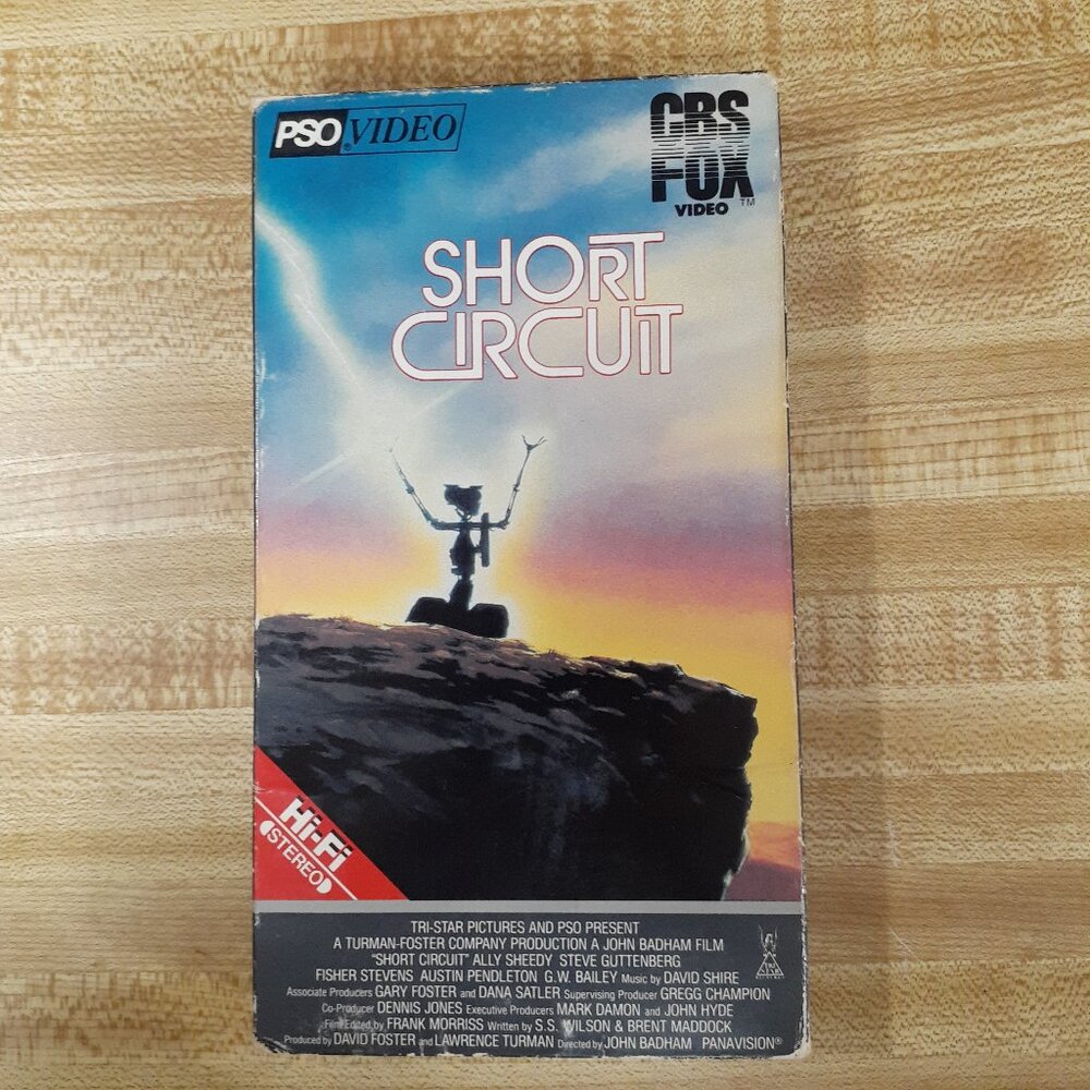 Short Circuit 1986 VHS CBS FOX  80s Sci-Fi Ally Sheedy Fisher Stevens Guttenberg